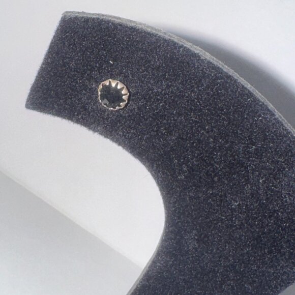 5 Mm Star Black Cz And Sterling Post Earrings - Picture 5 of 12